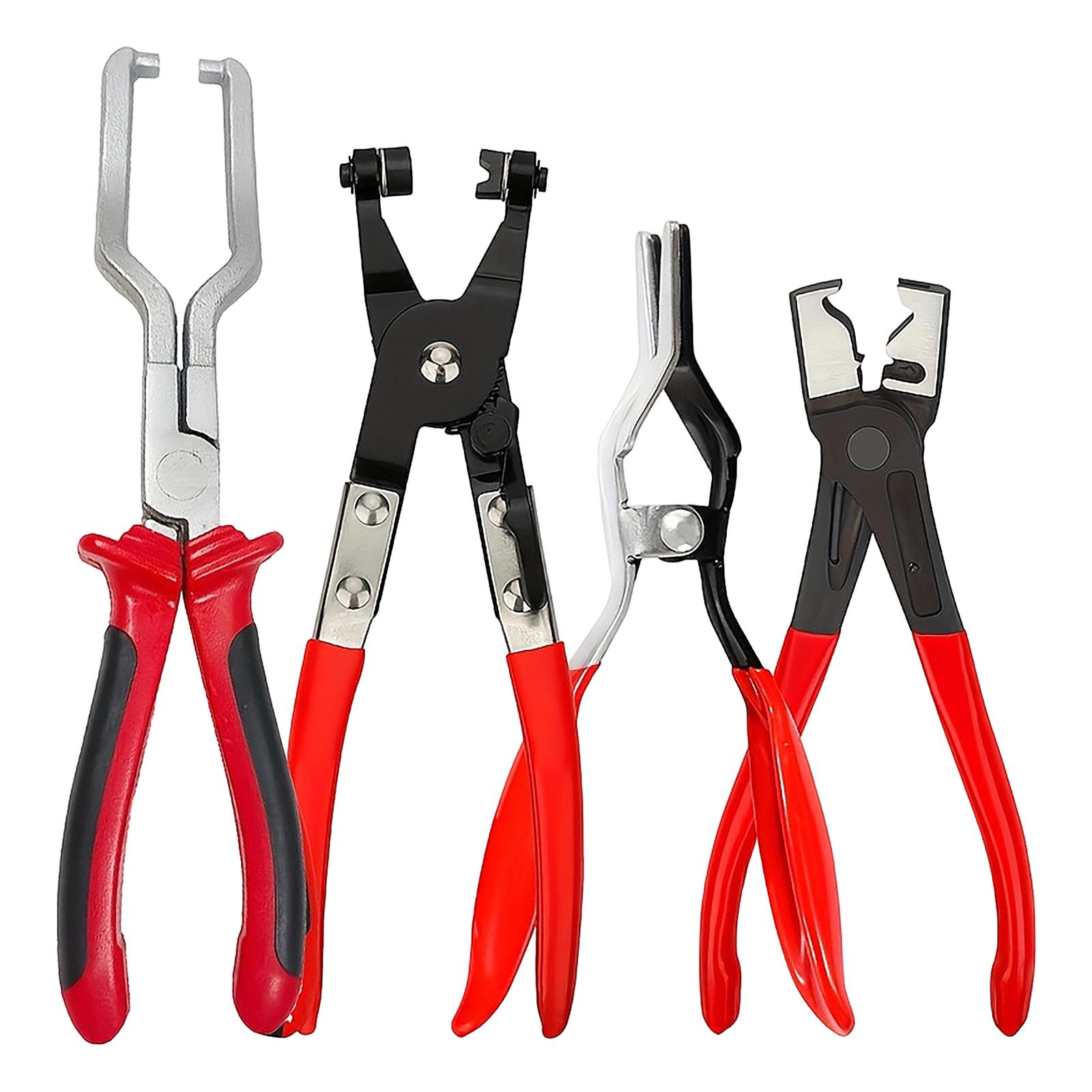 

Hose Clamp Kit 4Pcs, Fuel Line Pliers Set, Includes Disconnecting Pliers, Crimping Plier, Cutting Plier, And Wire Strippers For Tackle Wiring чёрный