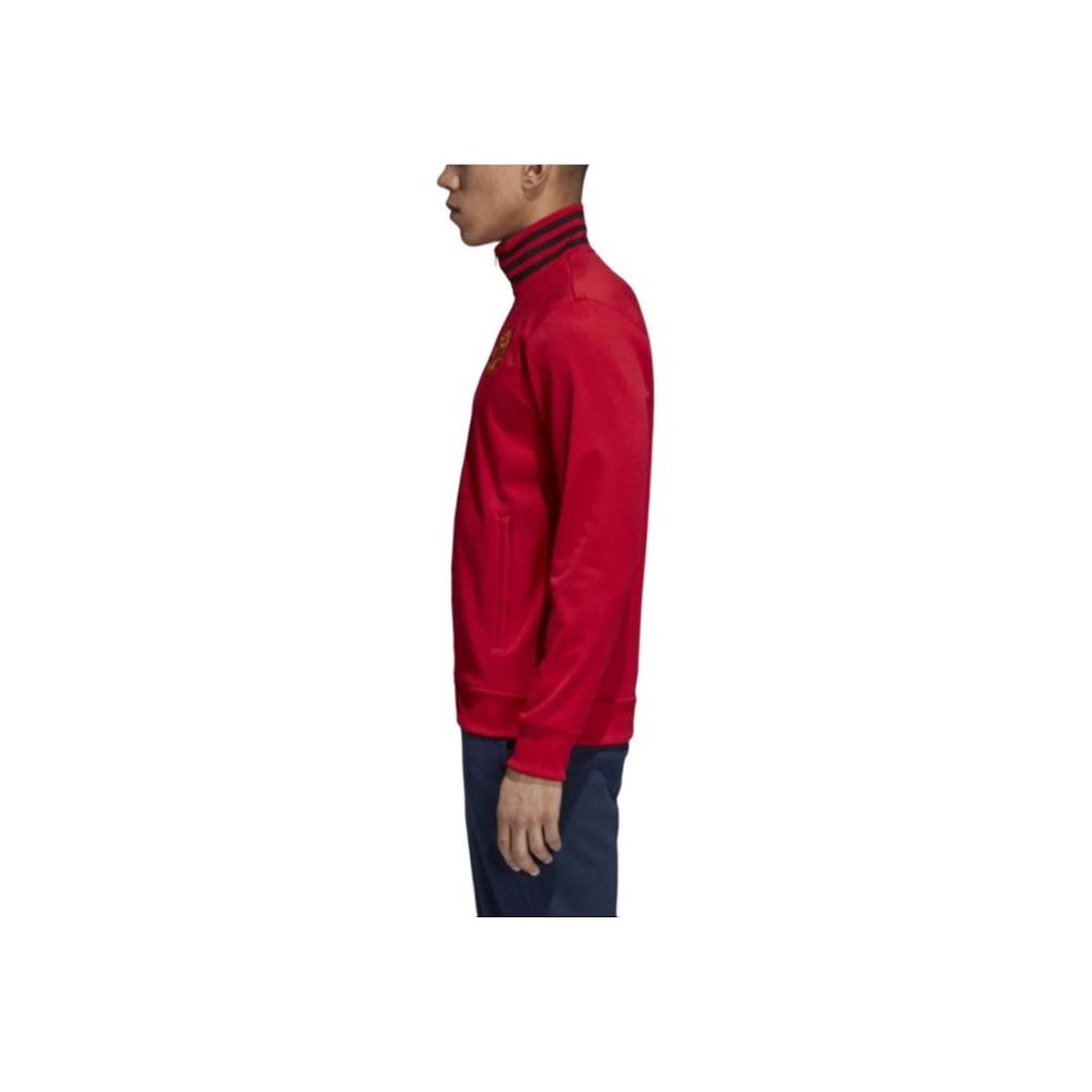 adidas Sports Training Running Casual Breathable Knitted Jacket Men Jacket Red CW7668
