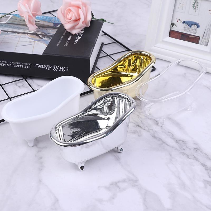 Mini Makeup Bathtub Soap Jewelry Storage Box Nail Casket Holder Organizer