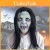 Scary Long Haired Witch Mask Creepy Ghost Face For Halloween Party Or Cosplay Events