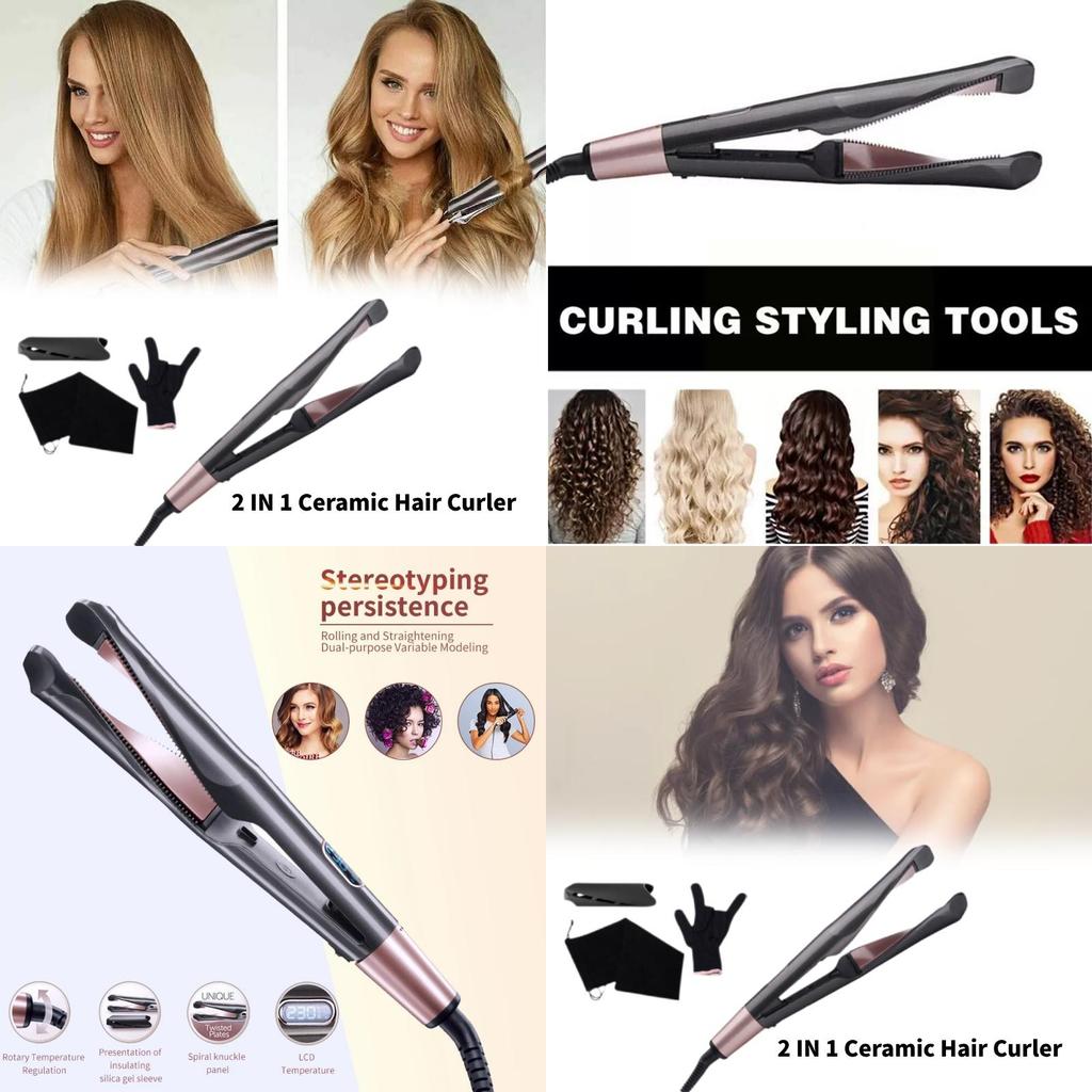 Professional 31mm Diameter Ceramic Curling Wand With 10 Temperature Settings For All Hair Types