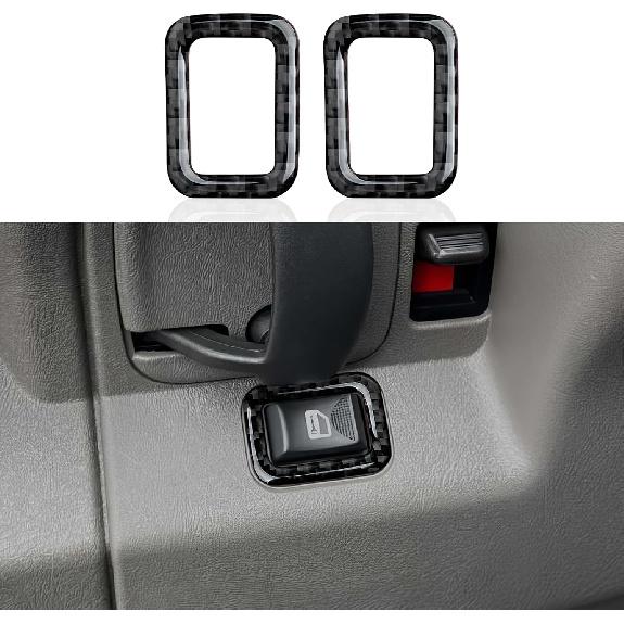 For Express Door Panel Carbon Fiber Cover Trim Decals Accessories for Chevrolet Express/GMC Savana 1500 2500 3500 2003 - Present Interior Sticker