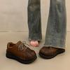 [Youshilai] Retro Platform Fashion Small Leather Shoes Women's 2025 Autumn New Small Muffin Versatile Single Shoes