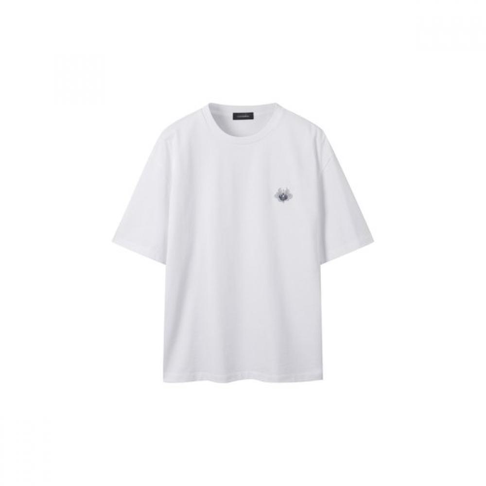 CusTomellow WhiTe Relax FiT Logo T shirT cwTam25414whx 95