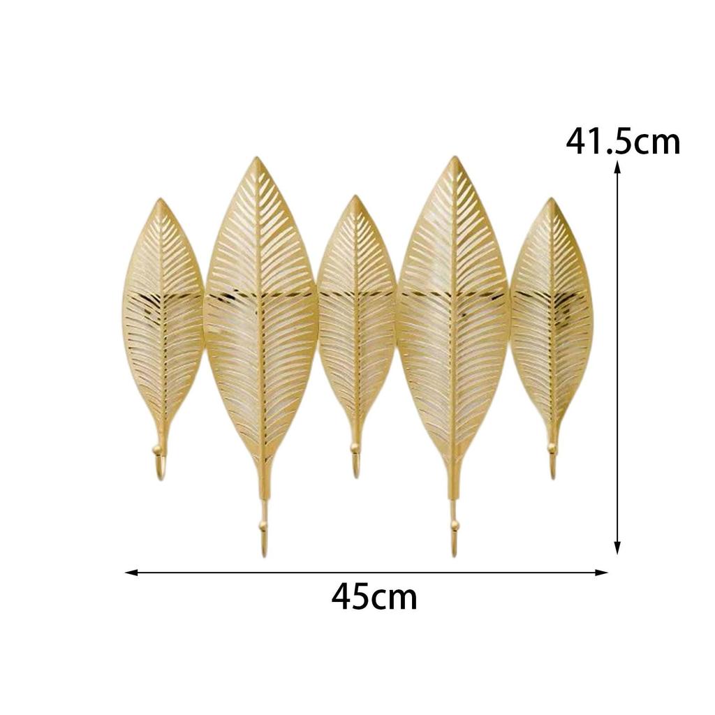 Decorative Leaves Iron Hanger Keys Holder Home Improvement Wall Decoration Coat Hook for