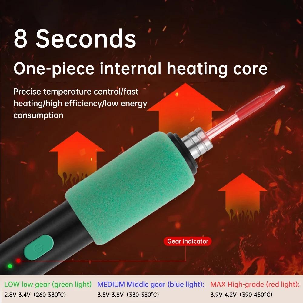 C211 Wireless Soldering Iron Portable 5V 15W built-in battery with Three-Level Temperature Control Wireless Mini Soldering Tool