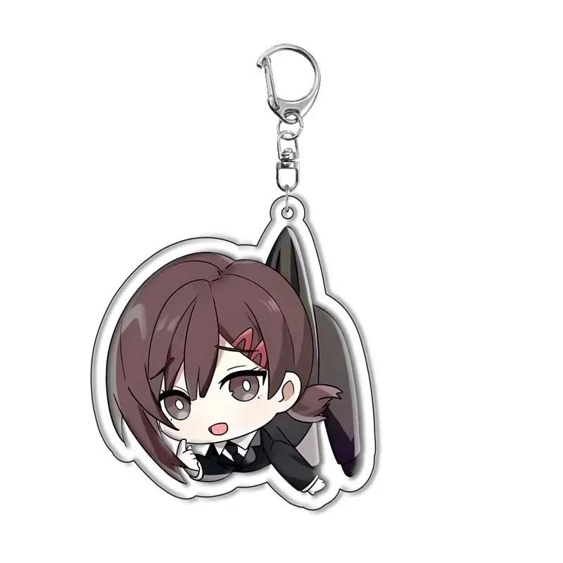 Anime Chainsaw Man Keychain Pochita Makima Cartoon Acrylic Bag Tag Keyrings Cos Trendy Gift