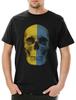 Classic Ukraine Skull Flag Men's T-Shirt Skull Banner Flag Ukrainian