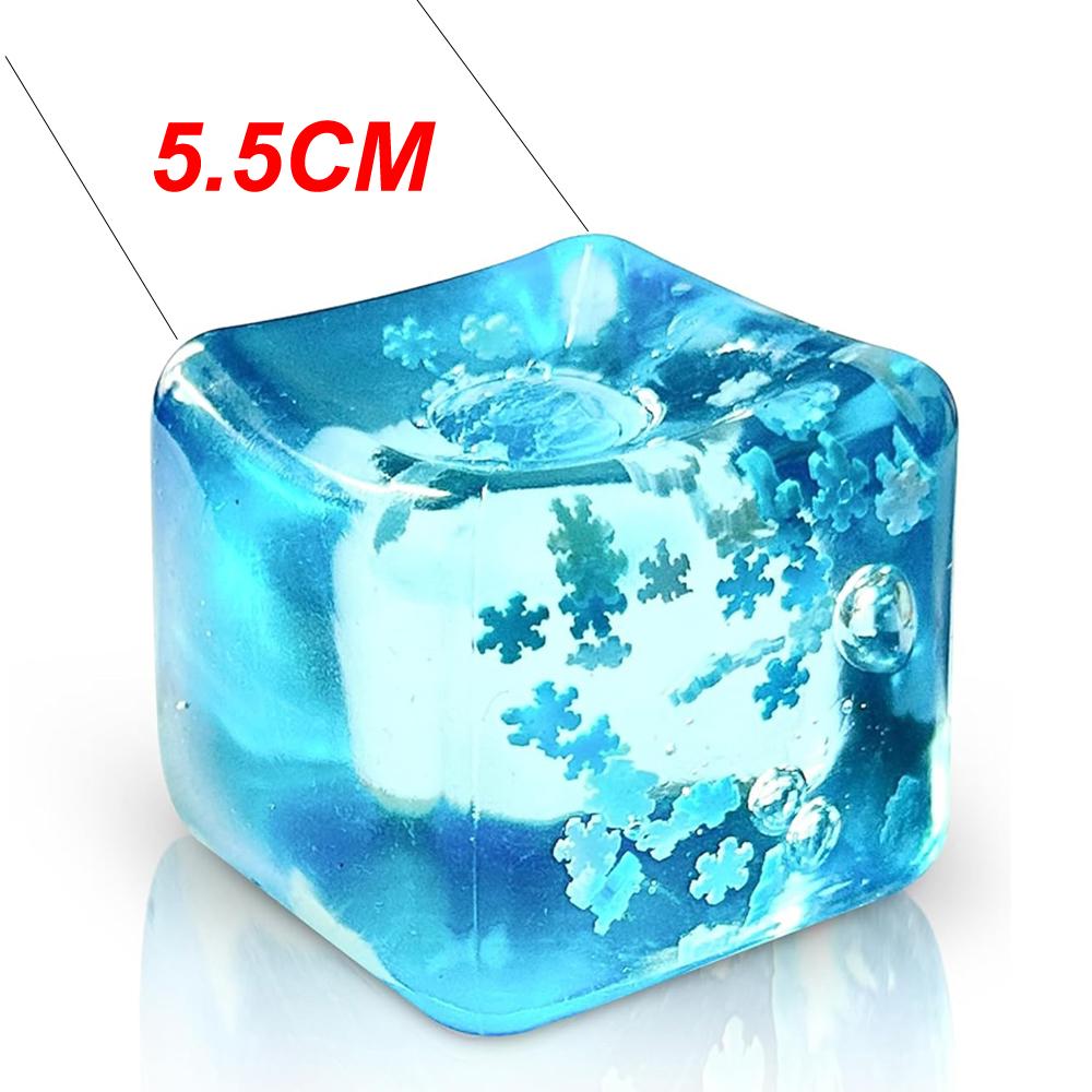 

Зняття стресу Іграшка-м ялка у формі кубика льоду з тихими сніжинками - Квадратна сенсорна іграшка-антистрес із повільним підйомом для заспокоєння тривоги, подарунок для дітей/дорослих