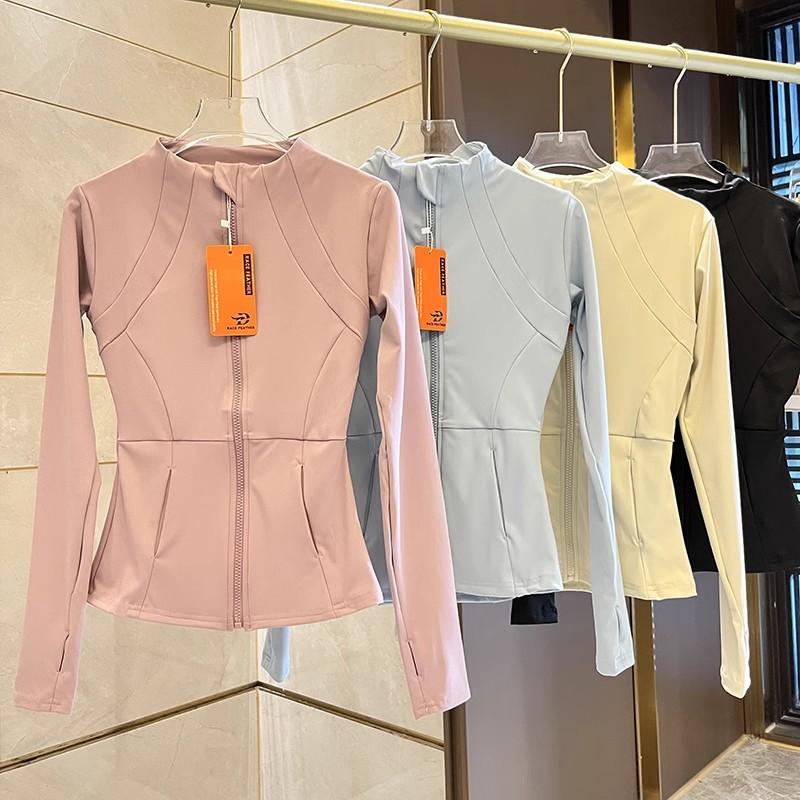 Women Sports Jacket Zip Fitness Yoga Shirt Workout Running Coats Warm Gym Long Sleeve Cardigan Slim Tight Jacket Activewear