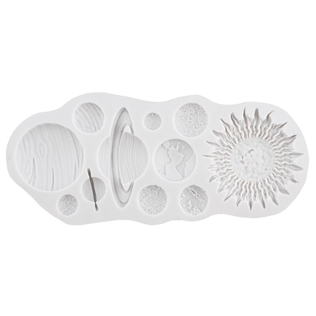 Planets Silicone Mold Earth Venus Saturn Mars Jupiter Fondant Molds Cake Decorating Tools Cupcake Topper Candy Resin Clay Chocolate Gumpaste Mold