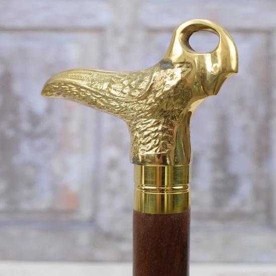 93,98 cm Messing Schwanengriff Gehstock Holz- und Messingstock Gehstock Geschenk für Großvater