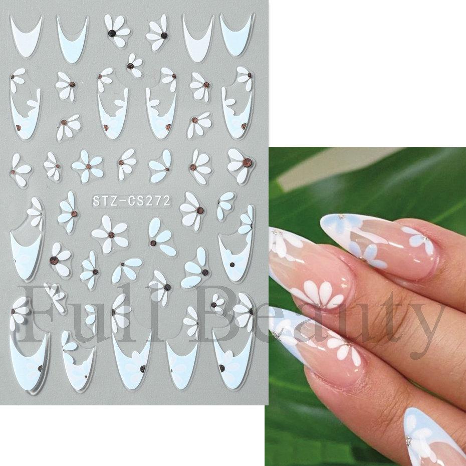 Nail Art Sticker Autumn And Winter Lace Sweater Flower Small Flower Branch Small Fresh Adhesive Nail Sticker