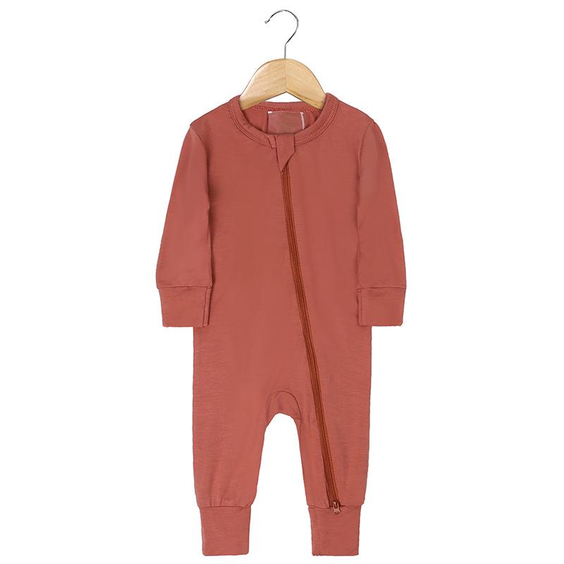 Bamboo Fiber Baby Onesie – Spring/Autumn Casual Homewear Newborn Climbing Suit