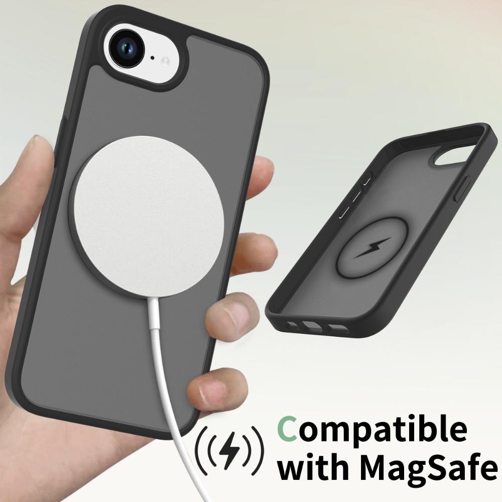 Ultra-Thin MagSafe Compatible Case for iPhone 16e 16 Pro Max XR 11 13 14 12 Pro - TPU/PC Silky Smooth Touch Wireless Charging Shockproof Cover