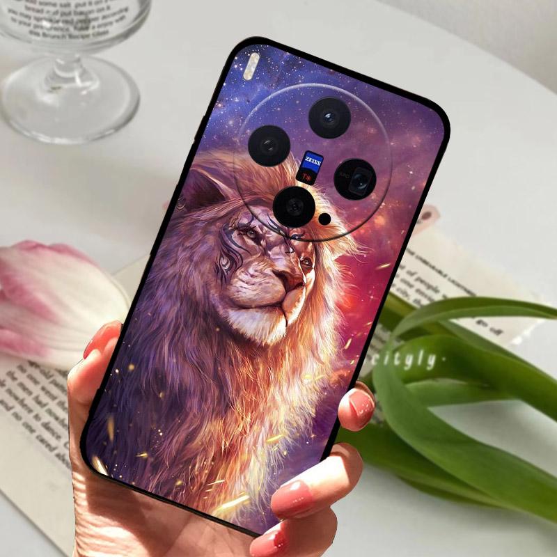 Für Vivo X300 Hülle Coole Löwen Wolf Tiere Malerei Abdeckung Für VIVOX300 V2509A Handyhülle Kamera Schutz Fundas Anti-Drop