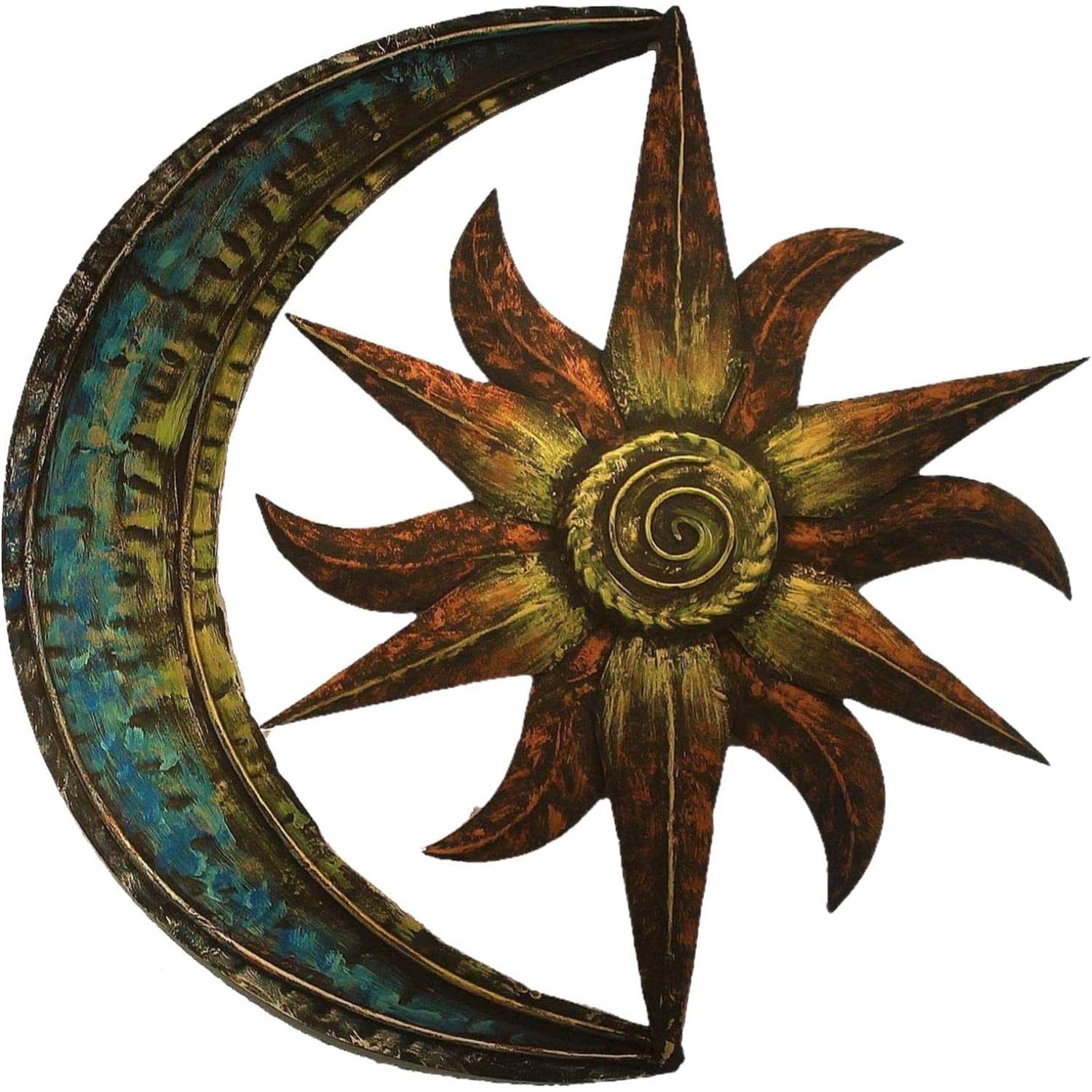 

LOVIVER Creative Metal Wall Art Theme Wall Sculpture indoor e outdoor Home Artistic for Bathroom Garden Office Living Room Bedroom, 35cm 1-Pack