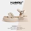 Global New Platform Sandals Women's Shoes XHQ-GH123 Straps New Casual Versatile One-word Buckle Beach Shoes Women