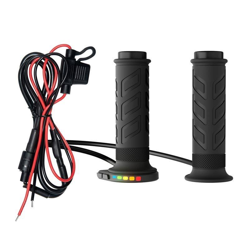 Motorcycle Heated Grips,1 Pair Universal 12V 22Mm Electric Heating Handle Adjustable Temperature,For Motorbikes