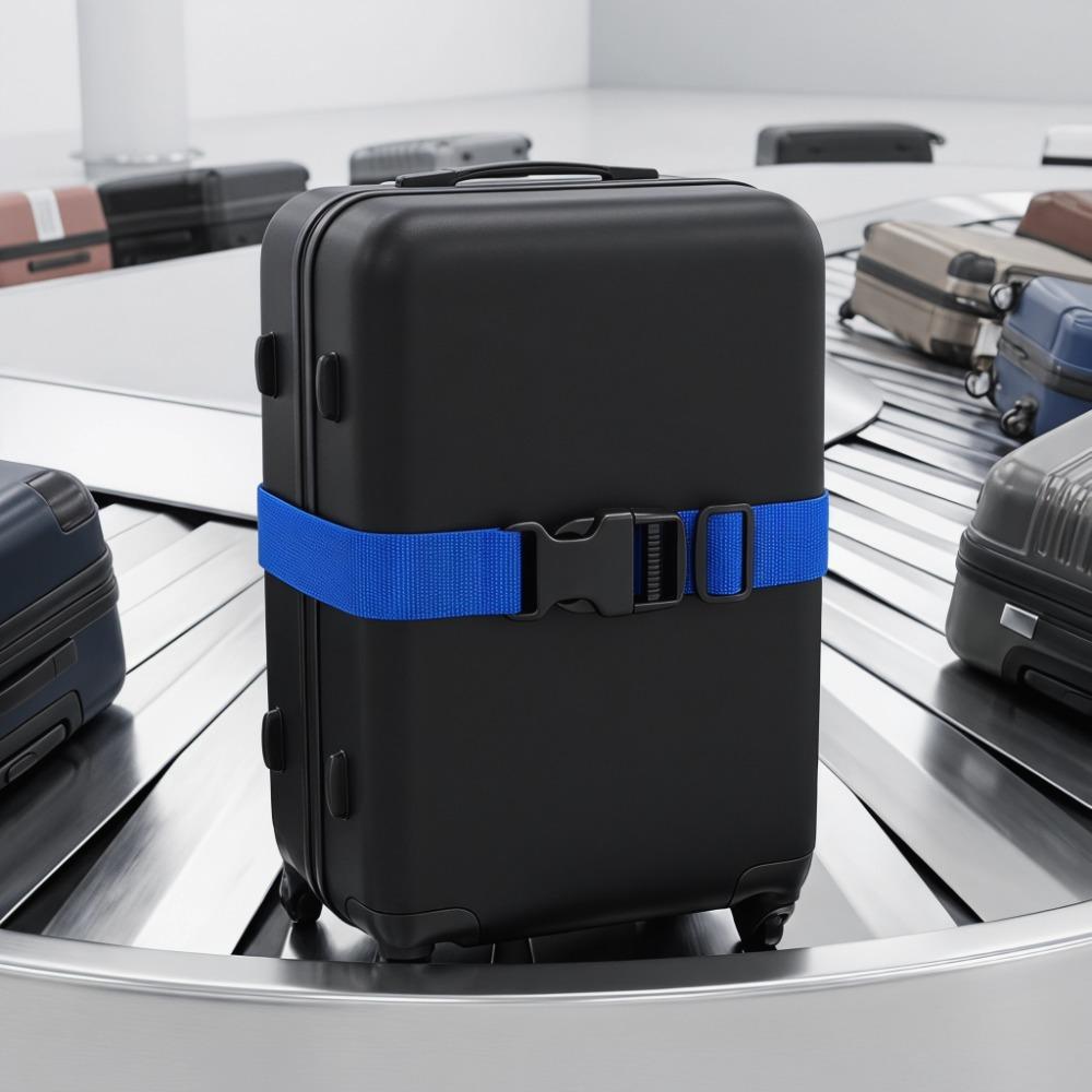 

4 Pcs Polyester Adjustable Packing Belt 78 X 1 Baggage Secure Strap Outdoor Hiking синій