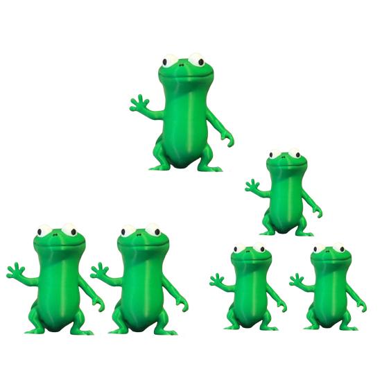 Lizard Meme Decoration 3D Printed Funny Lizard Ornament Standing Green Lizard Figurine for Home Office Desk Bedroom Shelf Decor