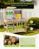 Mud Kitchen, Outdoor Mud Kitchen for Kids, Wood Outdoor Play Kitchens with Spoons, Sink, Sunshade Canopy, Swivel Wheels, Cookware Pots and