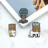 2-4pcs Creative Brooch Sets Punk Skeleton Animal Ghost Enamel Pins Cartoon Cats Earth Medical Money Badge Jewelry Gifts for Kids