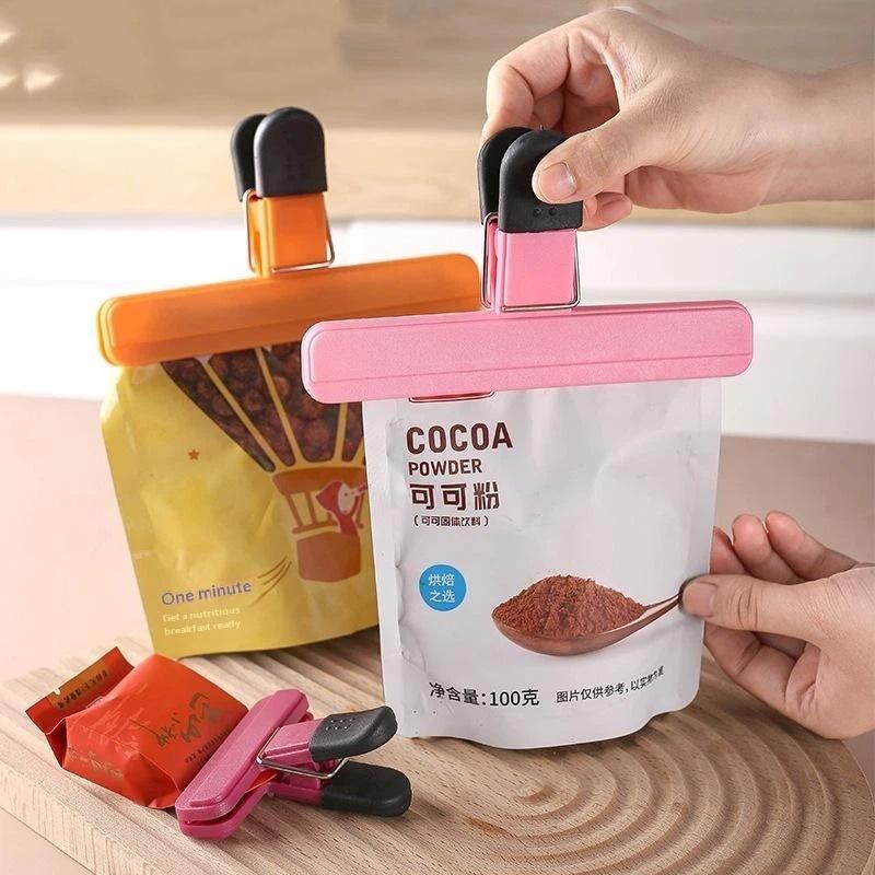 Reusable Portable Airtight Bag Clips Food Safe Heavy Duty Snack Sealing Clips for Kitchen Pantry Storage Camping Picnic Travel