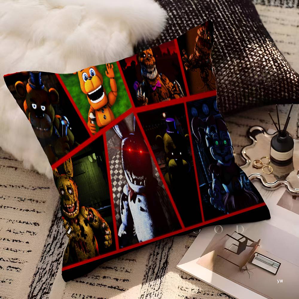FNAF Bear Cool Large Gaming Cushion Cover Polyester Sofa Cushions Decorative Throw Pillows Home Decoration Pillowcover