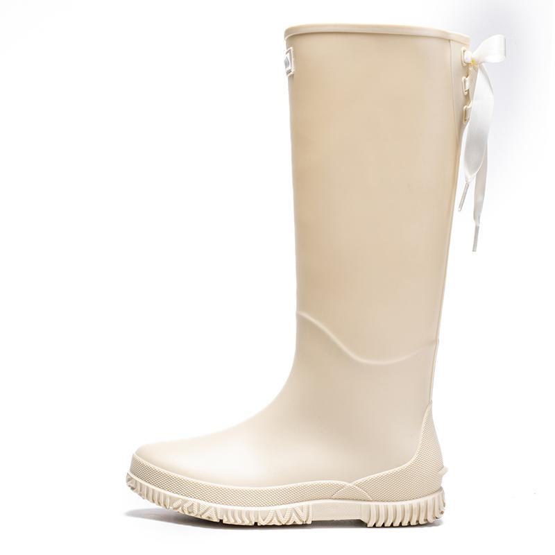 

Fashionable Couple High Tube Rain Boots Winter Cotton Warm Ladies Waterproof Rubber Boots Men Outdoor Water 36
