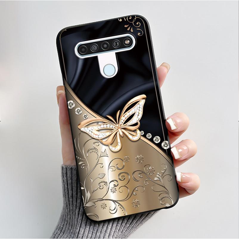 Printing Pattern Case For LG Q61 / LG K61 / LG Q70 Cover Fundas Soft Silicone Black Shell Cute Flower Cartoon Casing Coque Capa