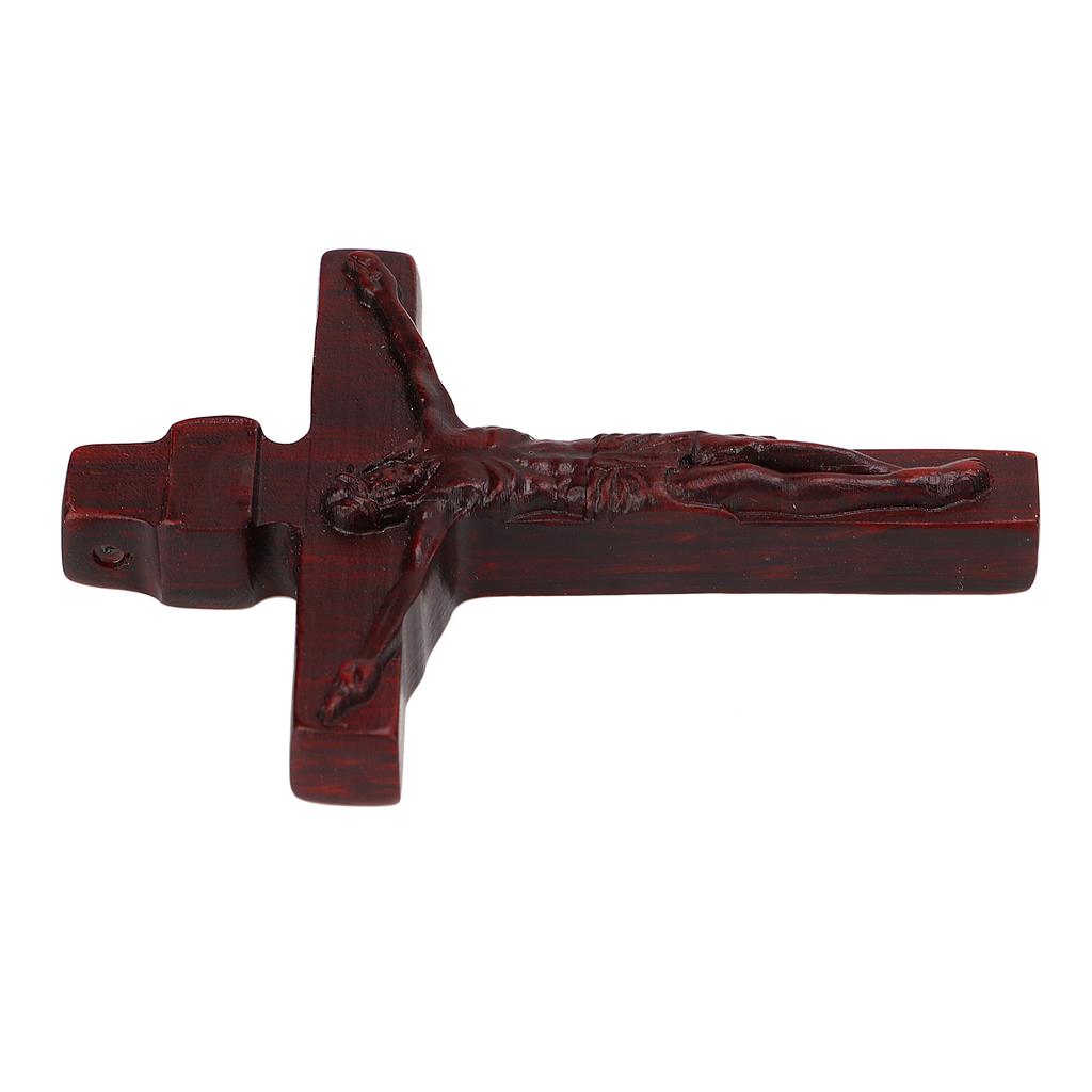 Ciondolo Croce in Legno Vintage Intagliato a Mano in Palissandro Croce di Gesù Ciondolo Collana Ciondolo Crocifisso da Uomo Regalo Religioso