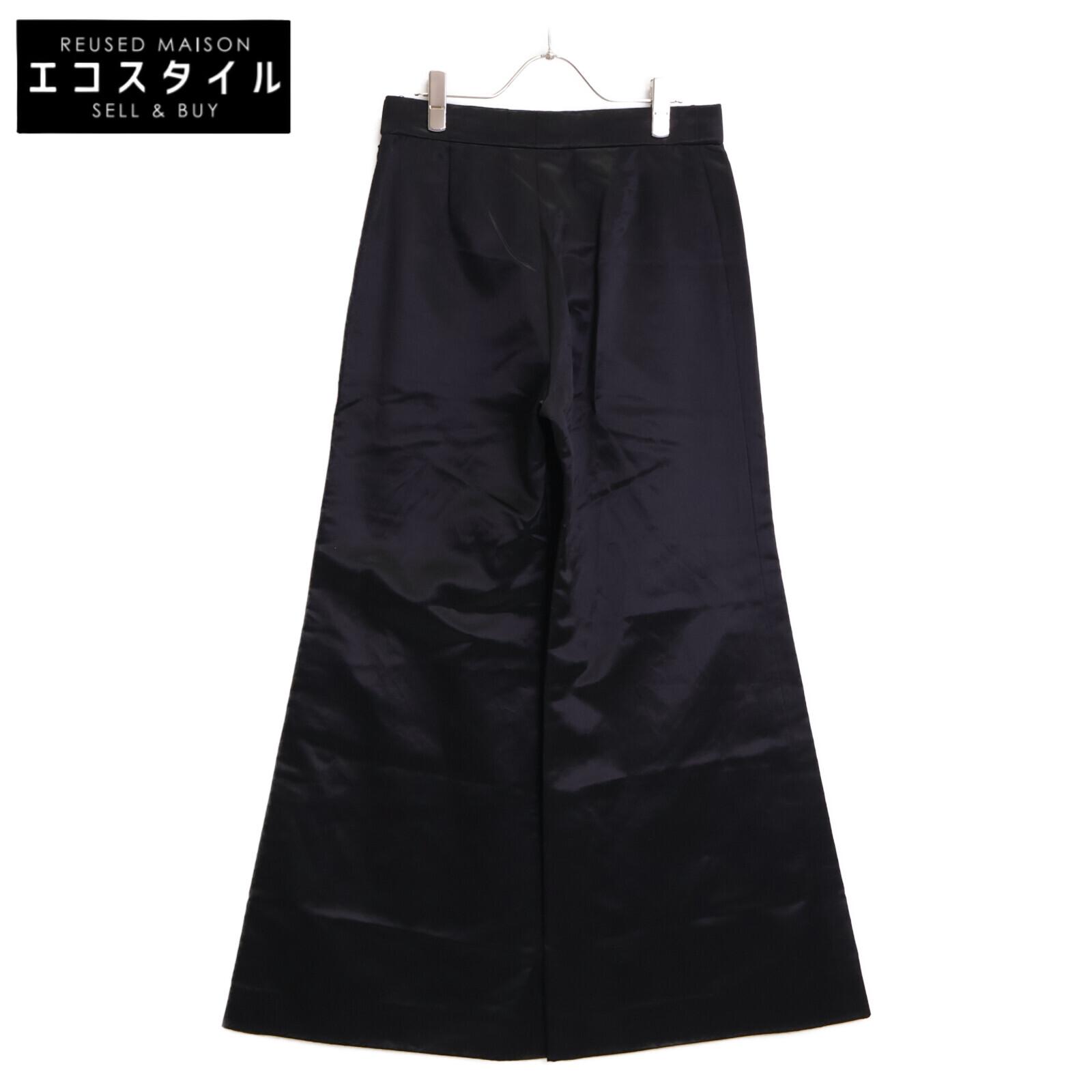 

CHANEL [Excellent Condition/Domestically Authorized/22 Stainless Steel] P72423V64121 Silk Blend Satin Pants with Lion Buttons Bottoms 38 blackUsed