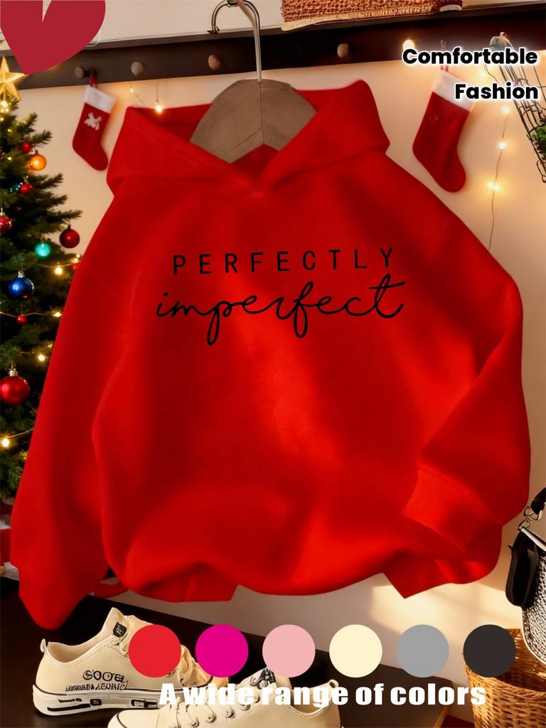 Girls' Fashion Hoodie with Hooded Cartoon Print, Comfortable and Stylish Shirt for Fall Winter Leisure Sports