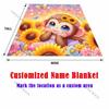 Little Monkey Butterfly Sunflower Fantasy Blanket Warm Soft for Sofa Bed Home Travel Camping Blanket All Seasons Luxury Gifts