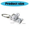 Flocked Koala Keychains Resin Cartoon Cute Stuffed Animal Charms Bag Pendant Keychain For Men Women Friends Couple