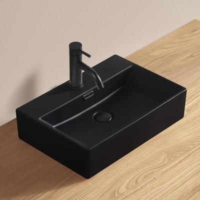 Mixed Black Stylish Washbasin Large Freestanding Hand Wash Ceramic Hand Wash Hand Wash Bowl [Includes Faucet] Washbowl, Set, Washbowl, Type, Bowl,