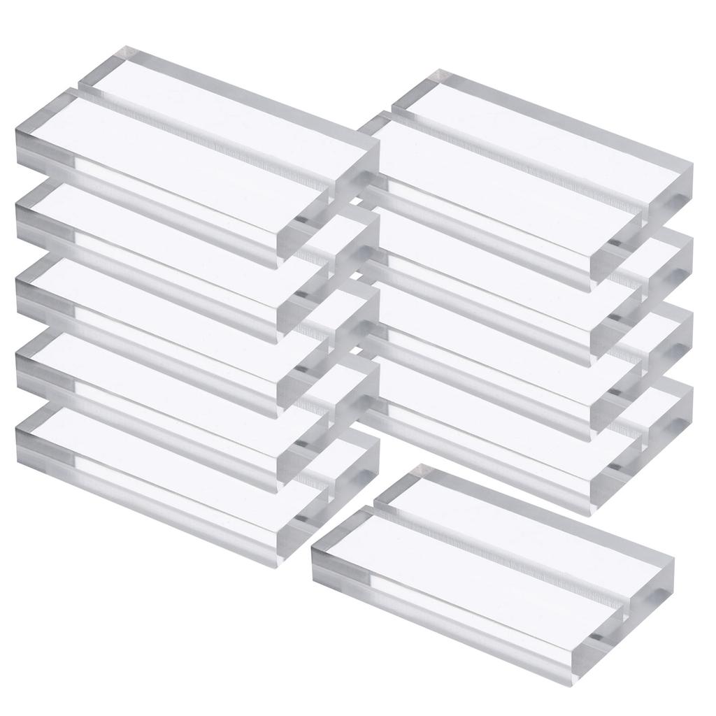 10/20pcs Place Card Holder Acrylic Table Sign Holder Table Number Holders Name Card Stands for Photo Menu Display Clear