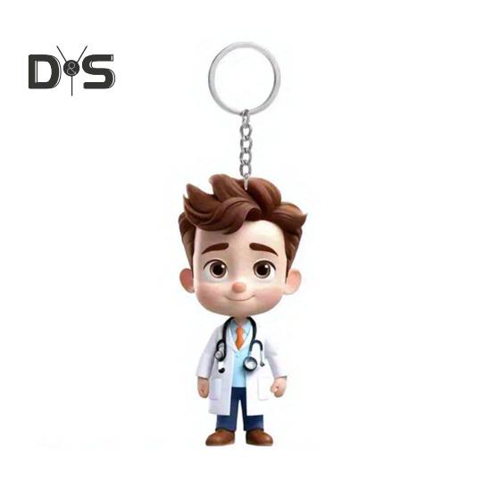 Nurse Keychain Pendant Symbol of Thanks Appreciation Nurse-themed Key Accessory for Medical Assistants Graduates