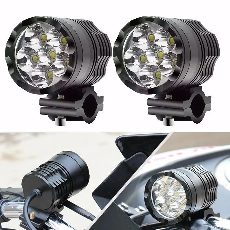 Motorcycle Led Headlight 6LED Driving Spot Light Fog Lights External Auxiliary Lamp LED Bulbs Motorcycle Accessories