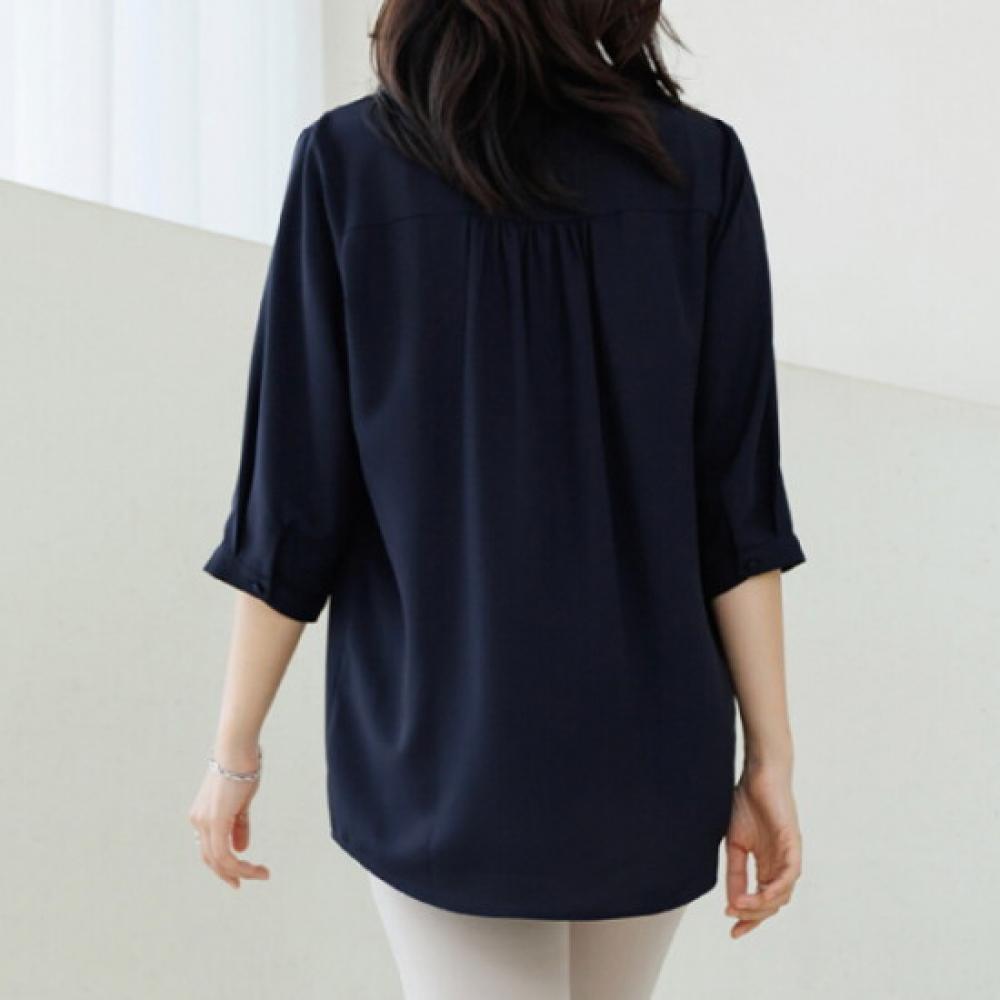Dedra Cone Shirring Blouse 3 4 Size Tbd3620