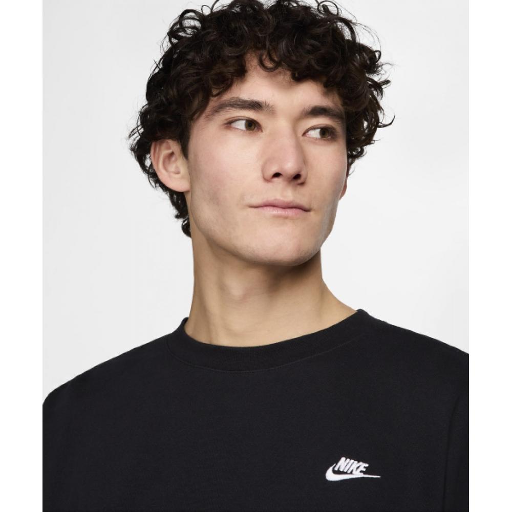 Nike Club Fleece Oversized French Terry Crew M   Schwarz Weiß  Hj1820 010