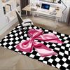 Pink Bow Theme Chair Mat Office Carpet Oversized Rug for Home Decor, Sofa Carpet, Desk Chair Mat, Gift Idea for Office and Living Room