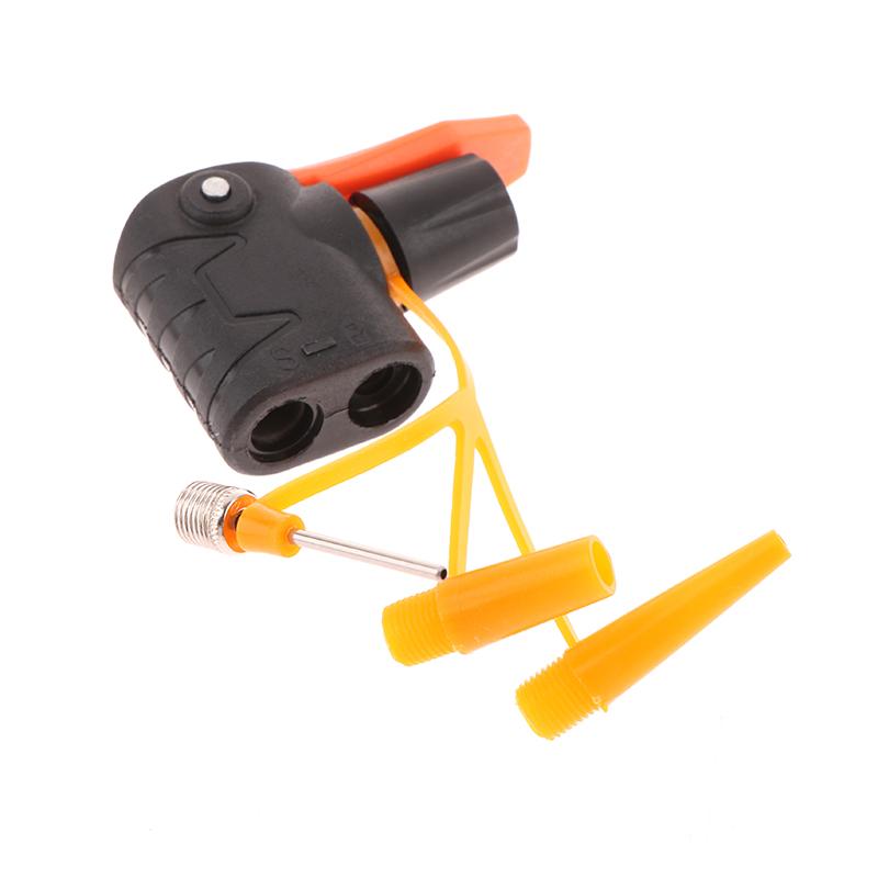 1Pc Bicycle Pump Nozzle Adapter TPU For Pump For Inflating Bicycles Balls Hose Adapter Dual Head Pumping Parts Accessories