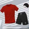 Ropa Deportiva de Verano para Hombre, Conjunto de Dos Piezas con Camiseta de Manga Corta y Pantalones Cortos, Ropa Casual Transpirable y de Secado Rápido.