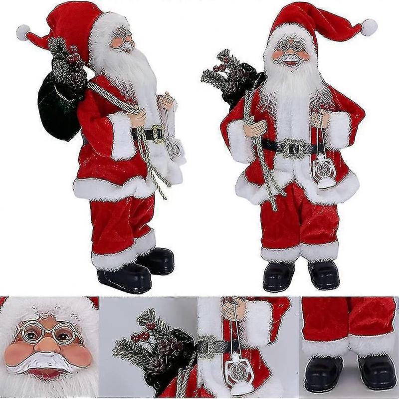 Santa Claus Ornament 30cm Standing Santa Claus Christmas Ornament C...