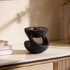 Resin Incense Burner Sculptural Holder with Metal Cup Stable for Office
