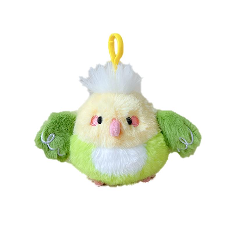 Kinder Kawaii Schreie Papageien Bewegliche Flügel Plüsch Stofftier Puppe Simulation Vogel Tier Tasche Schlüsselanhänger Anhänger Dekoration Spielzeug 10-18cm 10cm