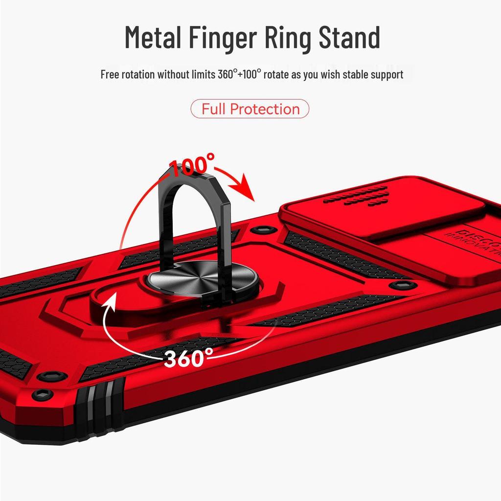 VIVO Y21/Y33S/Y20 Protective Push-Window Phone Case with Stand