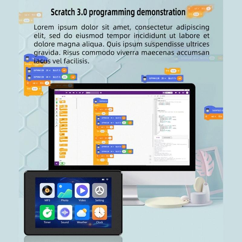  JC4832W535 Board 3.5" Capacitive Touches IPS Display WiFi & Wireless for IoTs Remote Control Development Board